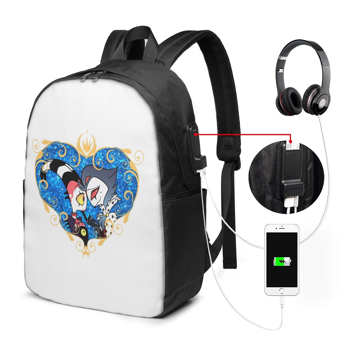 Laptop Bag - Plecak Helluva Boss Stolas i Blitzo