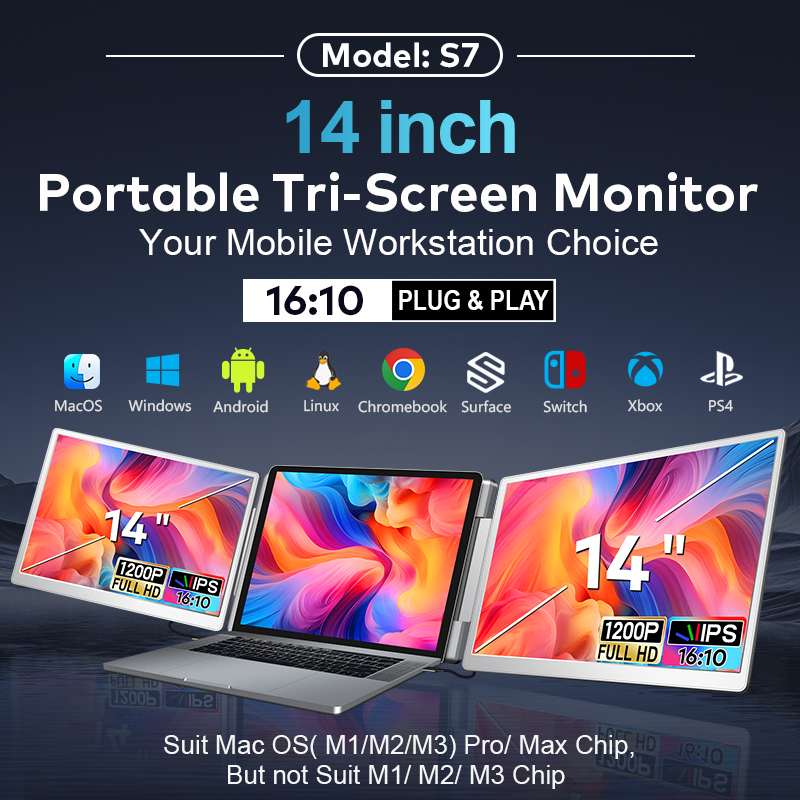 Przenośny monitor LCD z dwoma  – Laptop Stand recenzja i cena