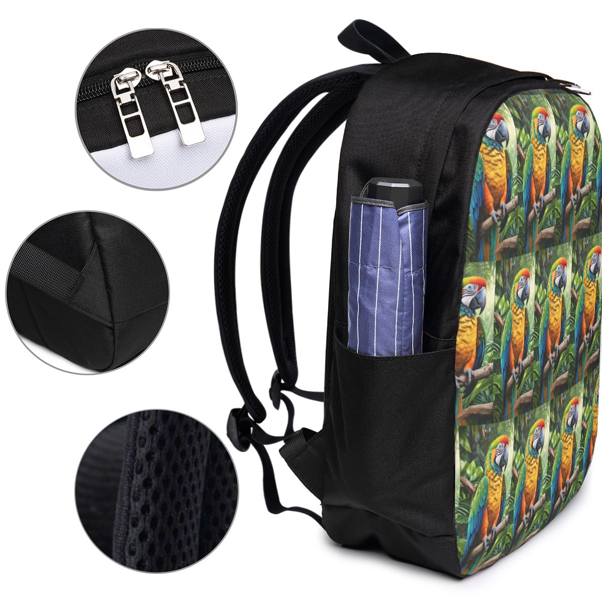 Uroczy plecak z papugami ary,  – Laptop Bag recenzja i cena